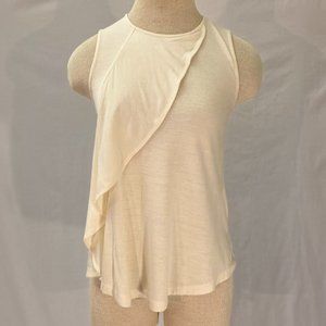 Banana Republic Sleeveless Ruffle Top - White - XS